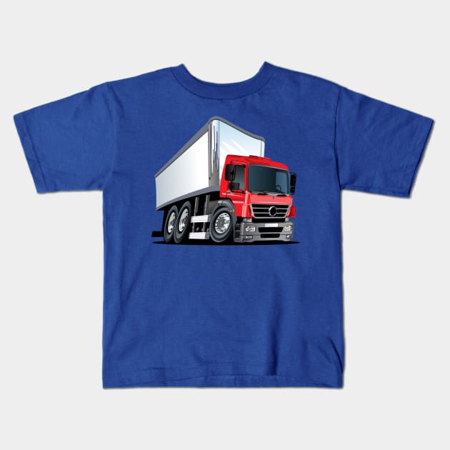 Cartoon truck Kids T-Shirt by Mechanik